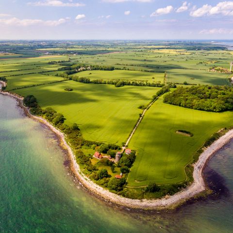 Aerial view of the island of Fehmarn